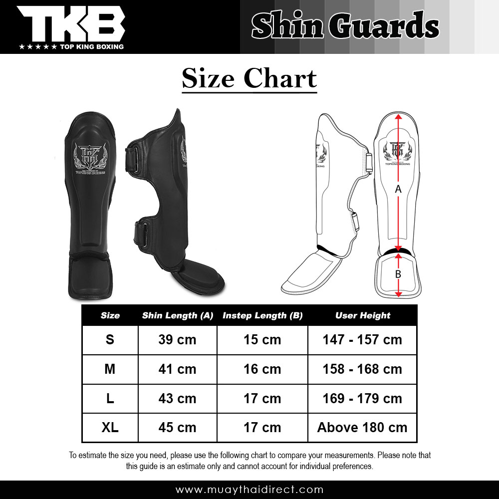 Hayabusa Shin Guards Size Chart