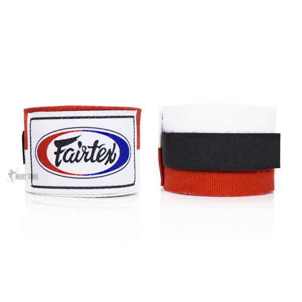 Fairtex HW2 Hand Wraps Special Edition Red and White