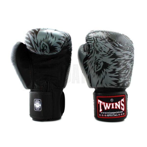 Twins Wolf Boxing Gloves - FBGVL3-50 Grey