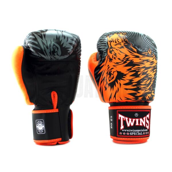Twins Wolf Boxing Gloves - FBGVL3-50 Orange