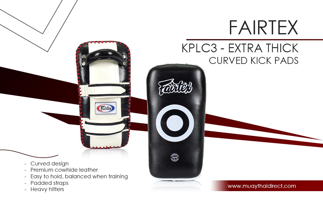 Fairtex KPLC3 Kick Pads Extra Thick Curved | Muay Thai Direct