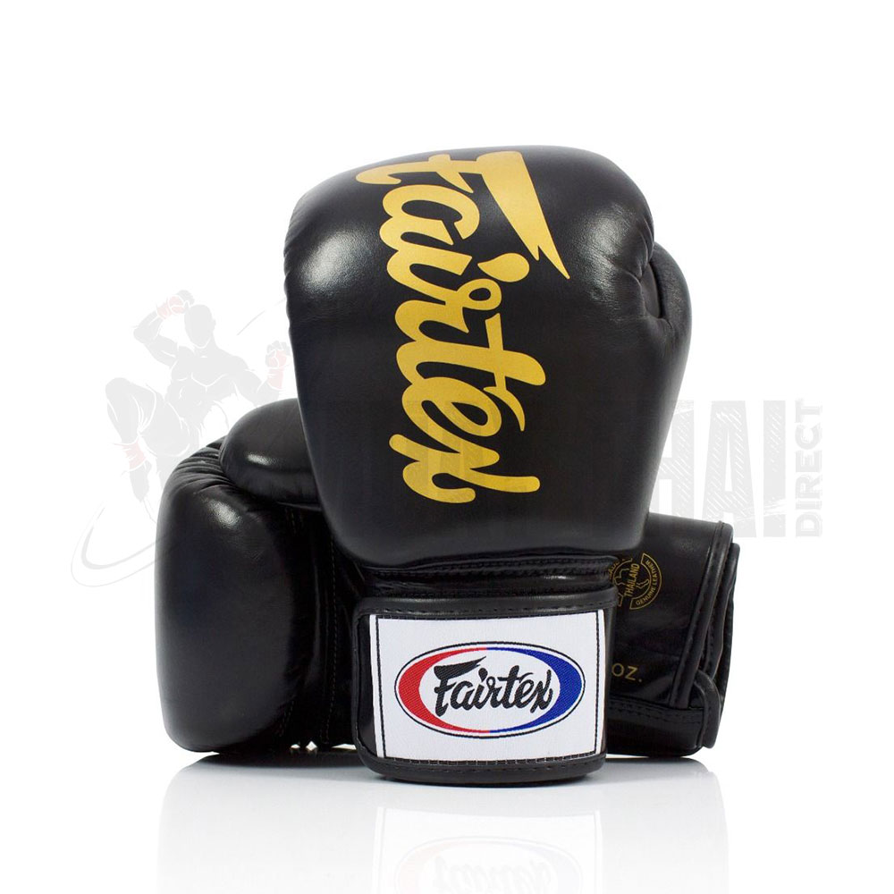 Deluxe Leather Boxing Gloves, Velcro Straps